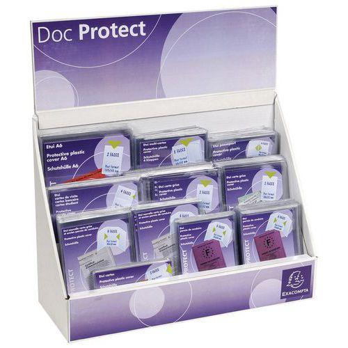 Illustration de : Présentoir complet avec différents formats d'étuis de protection