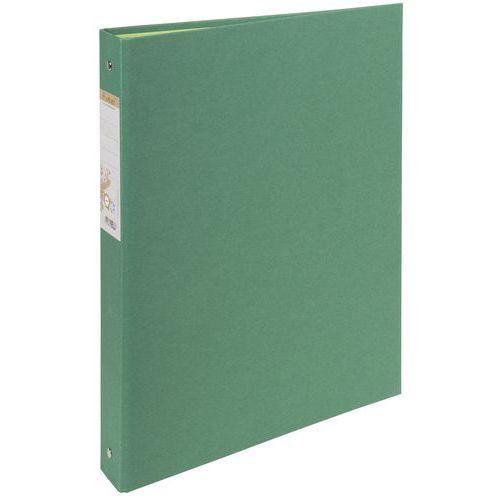 Illustration de : Classeur rembordé papier 4 anneaux 30mm Forever - A4