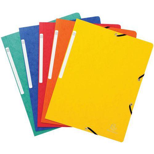 Illustration de : Chemise à élastique sans rabat carte lustrée - A4