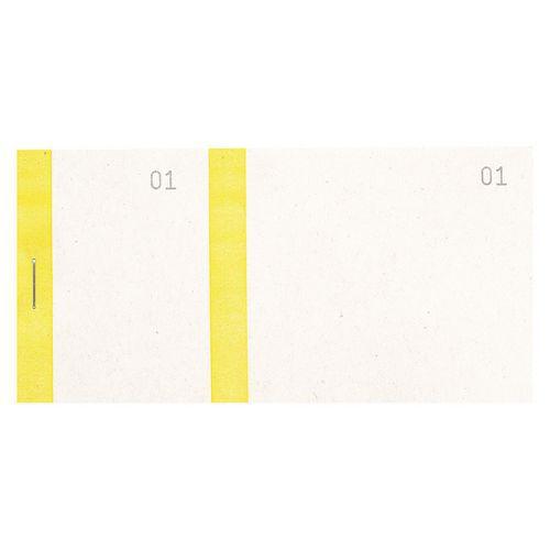 Lot de 50 Bloc vendeur col. jaune 100 feuil. double num. 6 ,6x13,5cm thumbnail image 1