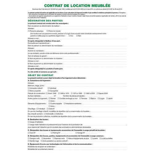 Illustration de : Contrat de location pour locaux meublés réf 49E
