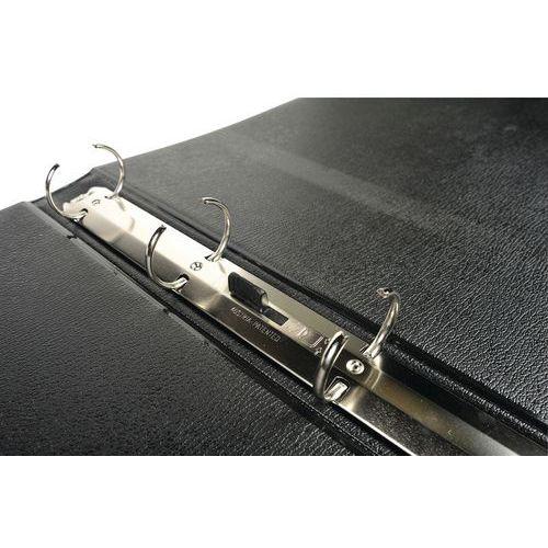 Illustration de : Classeur rembordé PVC dos rond 4 anneaux 30mm - A3 horizontal