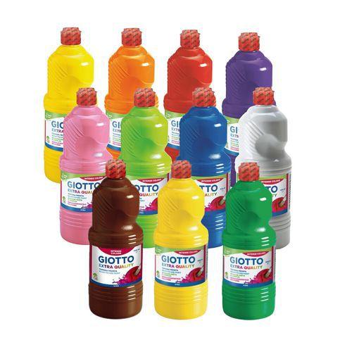 Illustration de : Flacon 1 litre gouache liquide avec bouchon doseur - Giotto