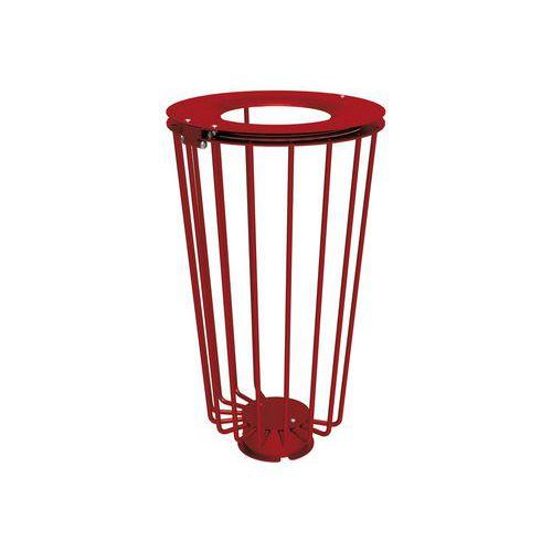 Poubelle Lofoten Vigipirate 100 L acier galva - rouge foncé 3004 thumbnail image 1