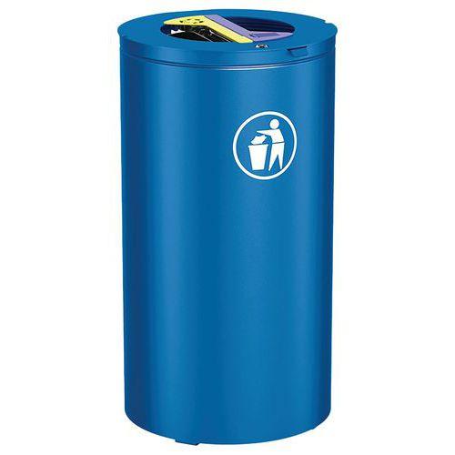 Poubelle Olbia Tri sélectif 2 x 60 L - galva bleu 5010 thumbnail image 1