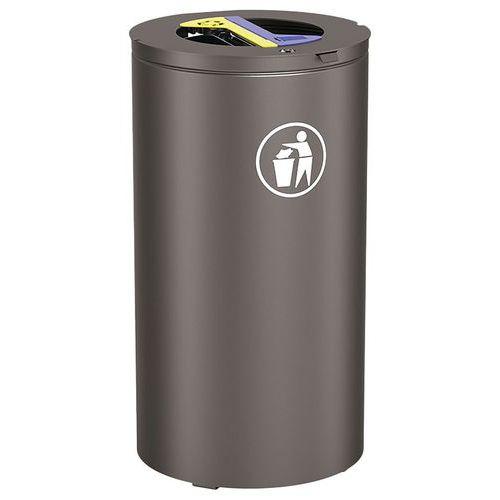 Poubelle Olbia Tri sélectif 2 x 60 L - galva gris Procity thumbnail image 1