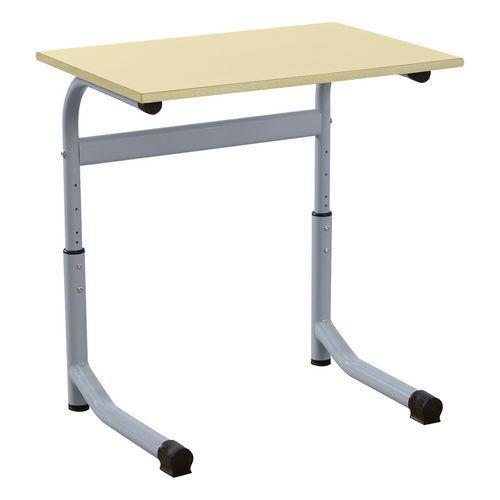 Illustration de : Table scolaire réglable Forum chants plaqués