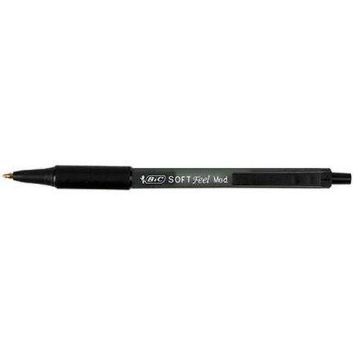 Illustration de : Stylo bille pointe moyenne rétractable “Soft Feel” - Bic