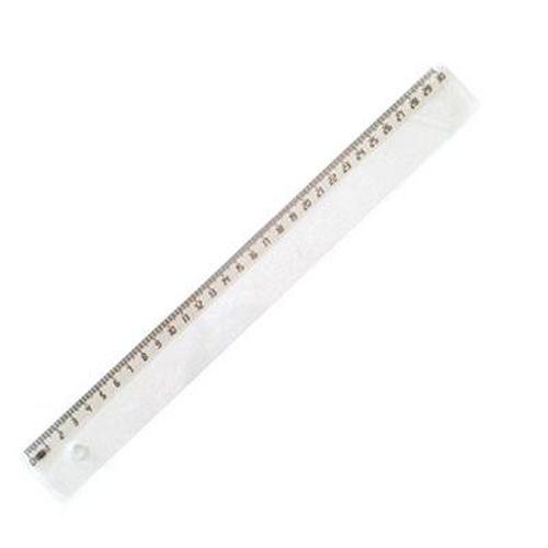 Illustration de : Règle plate cristal antitache, 30 cm - Purple