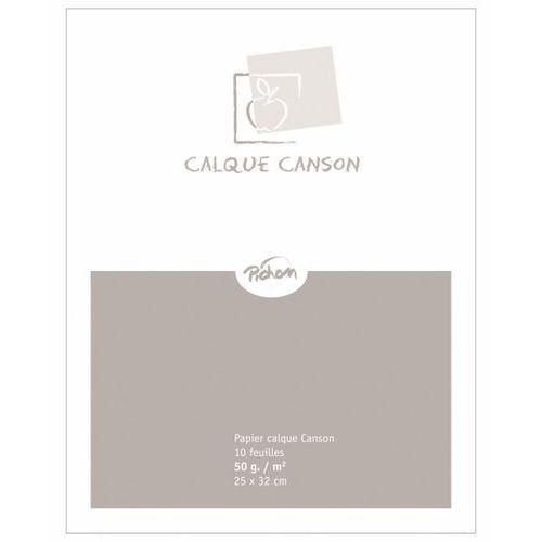 Illustration de : Pochette de 10 feuilles de papier calque 50 g