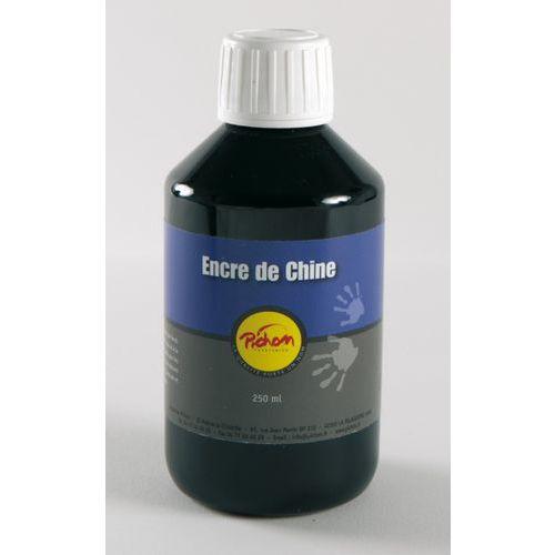 Illustration de : Flacon 250 ml encre de chine noire - Pichon