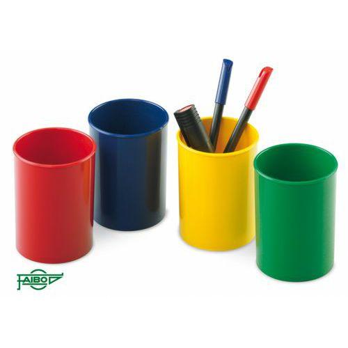 Illustration de : Pot à crayons plastique forme ronde - Faibo