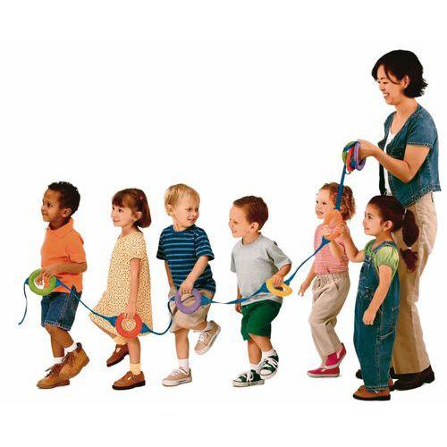 Illustration de : Corde de promenade coloris multicolors