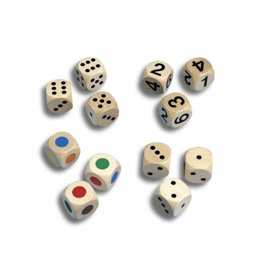 Illustration de : Set de 12 dés en bois verni - Rolf