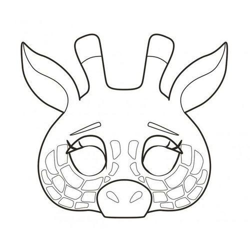 Illustration de : Bloc de 24 masques à colorier, thème les animaux - Avenue Mandarine