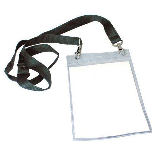 Illustration de : Badge plastique avec cordon - Wonday