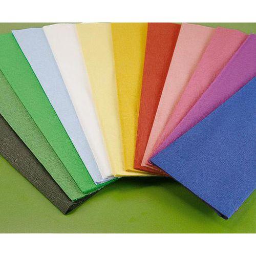 Illustration de : Papier crépon assortiment 10 feuilles 2 m x 0.50 m - Clairefontaine