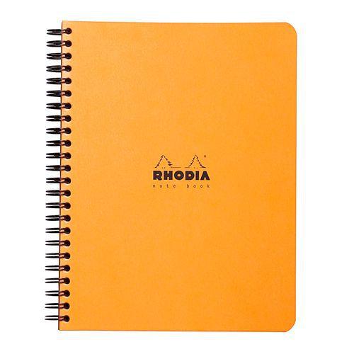Illustration de : Cahier orange reliure intégrale réglure dot - Rhodia