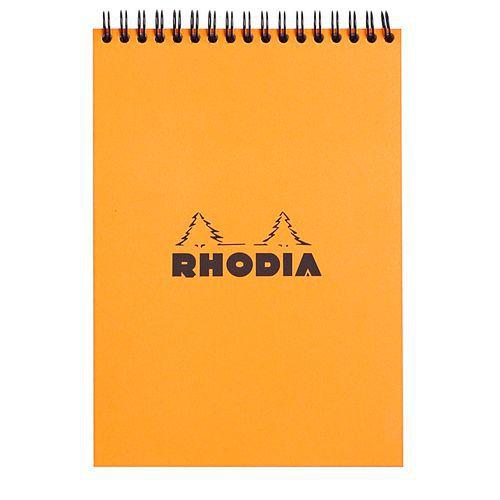 Illustration de : Bloc orange reliure intégrale réglure ligné - Rhodia