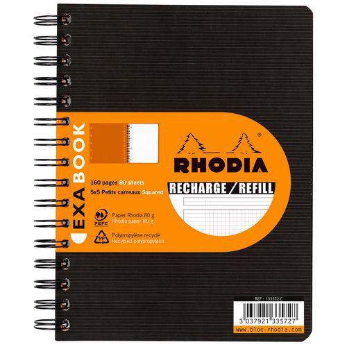 Illustration de : Cahier rechargeable petits carreaux + cadre à en-tête - Rhodia