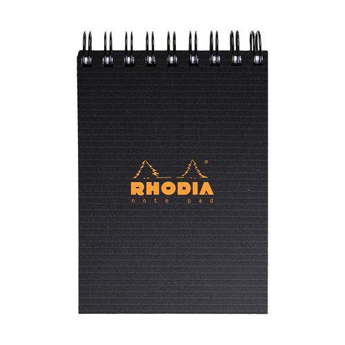 Illustration de : Bloc note noir petits carreaux 90g - Rhodia