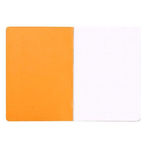 Illustration de : Cahier orange piqué réglure dot - Rhodia
