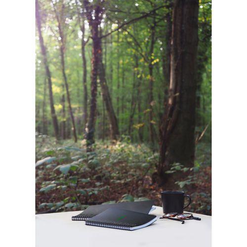 Illustration de : Cahier spirale A5+ petits carreaux + cadre à en-tête - Rhodia