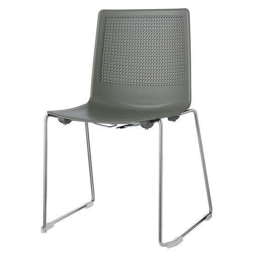 Illustration de : Lot de 2 chaises PERFY pied traîneau GGI