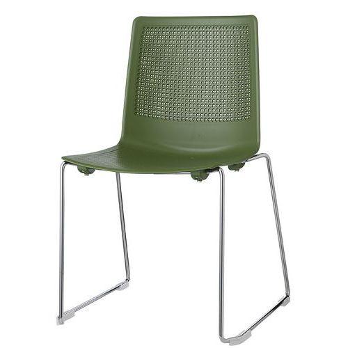 Illustration de : Lot de 2 chaises PERFY pied traîneau GGI