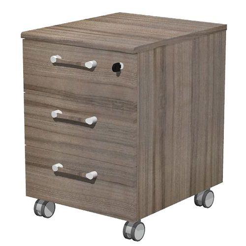 Caisson mobile Guido 3 Tiroirs Plats Noyer thumbnail image 1