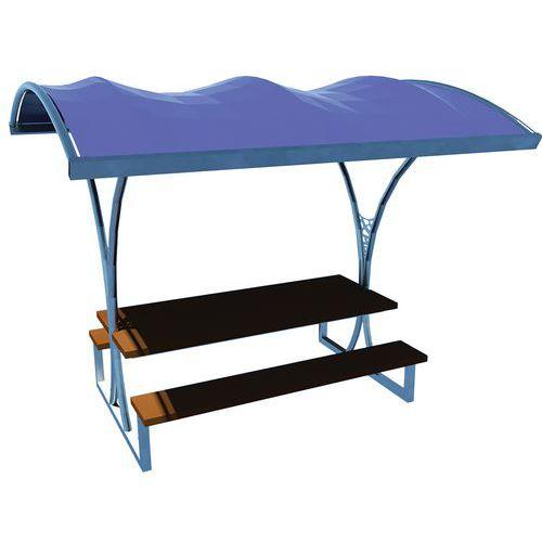 Illustration de : Abri table toile