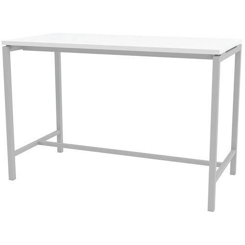 Illustration de : Table réunion haute Creo 160 pied alu Quadrifoglio