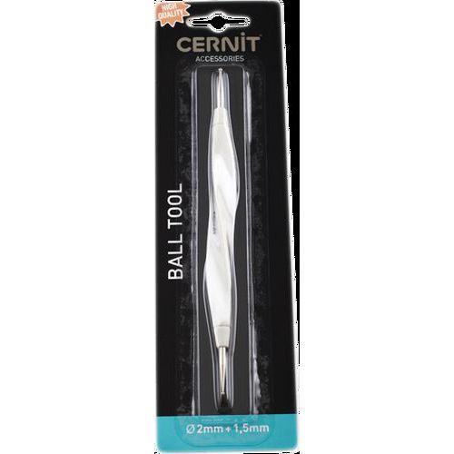 Illustration de : Outil à embosser métal avec boules 2mm/1,5mm - Cernit