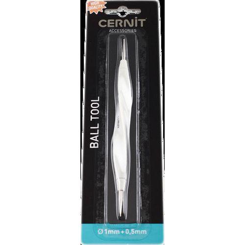 Illustration de : Outil à embosser métal avec boules 1mm/0,5mm - Cernit
