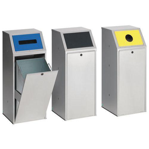 Poubelle de tri sélectif en acier - 70L - Var thumbnail image 1