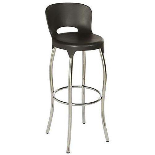 Illustration de : Lot de 2 tabourets hauts anthracite