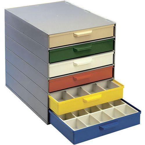 Bloc 6 plateaux-tiroirs couleurs panachées GM thumbnail image 1