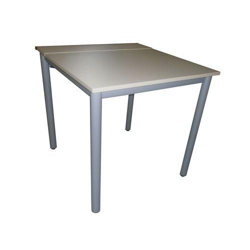 Illustration de : Table informatique Figura plateau stratifié avec accès goulotte - Manutan Expert