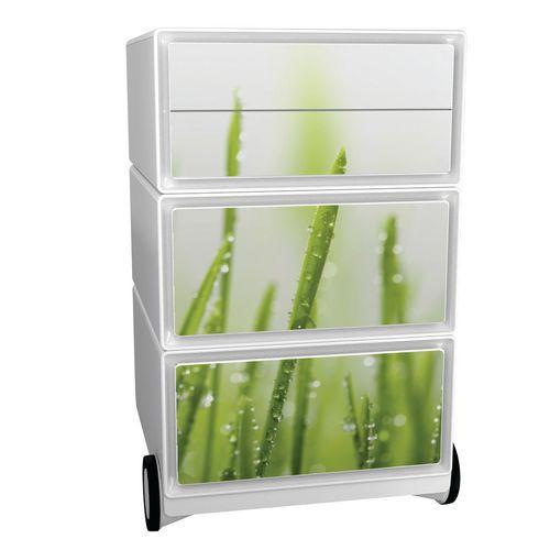 Caisson mobile Easy Office 4 tiroirs rangement corps blanc décor Nature thumbnail image 1