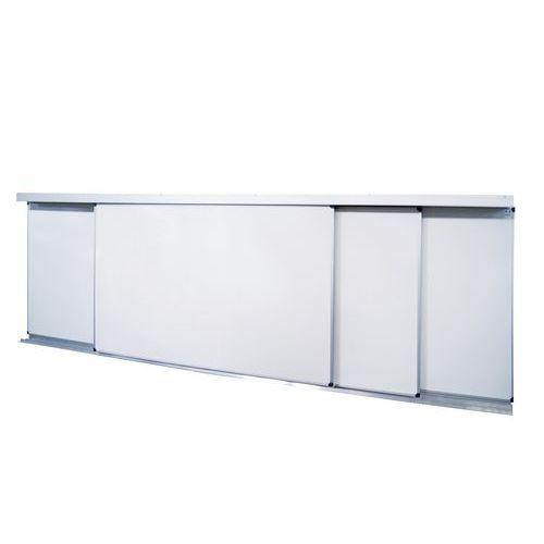 Illustration de : Tableau fixe combiné tableau coulissant cadre aluminium anodisé Ulmann