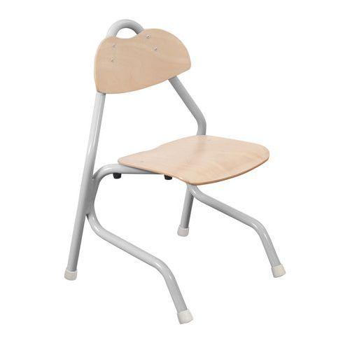 Illustration de : Chaise Tempo aluminium appui sur table - Mobidecor