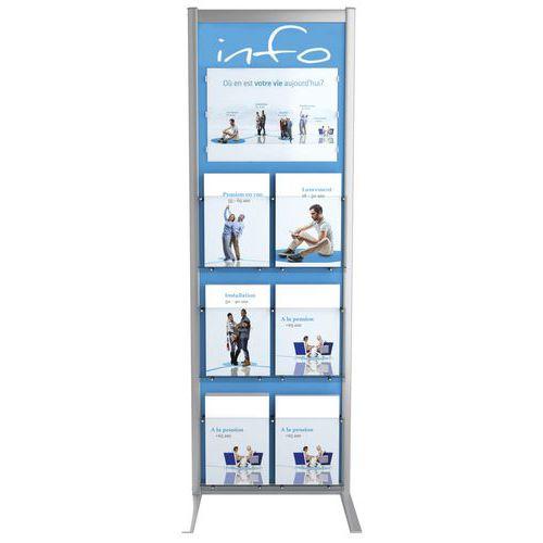 Illustration de : Présentoir Info sur pieds Paperflow