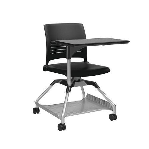 Illustration de : Chaise sur roulettes avec tablette Learn2 Strive