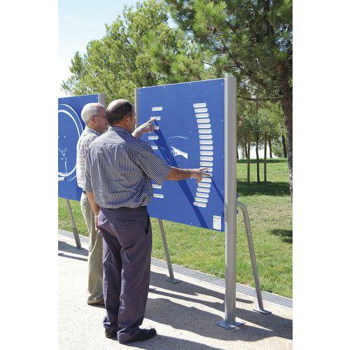 Illustration de : Panneau petit escalier épaule et doigts
