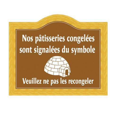 Illustration de : Panneau produits congelésPVC lavable Matfer