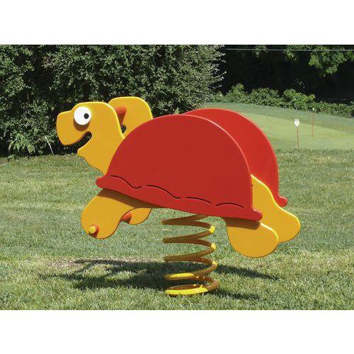 Illustration de : La tortue sur ressort