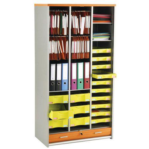 Illustration de : Jeu de 2 rails pour dossiers suspendus pour tablette largeur 80 cm