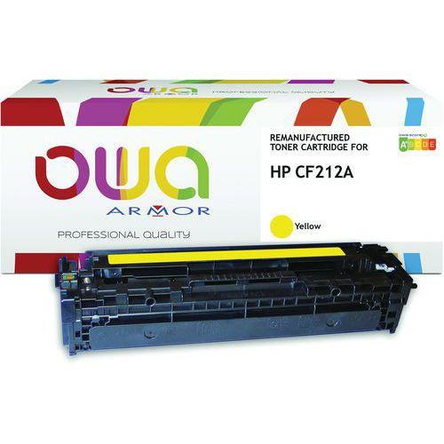 Toner remanufacturé HP CF21A - Jaune thumbnail image 1
