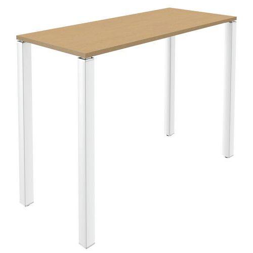 Illustration de : Table de réunion haute 80x80 Lounge 4 pieds Simmob