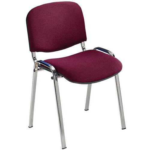 Illustration de : Lot 5 Chaises Cluny revêtement tissu acrylique